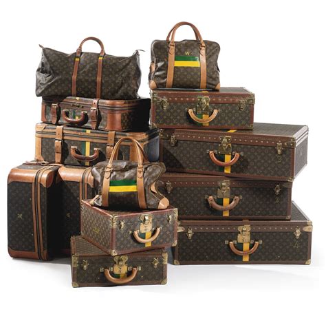 luxury luggage sets louis vuitton|vintage Louis Vuitton luggage set.